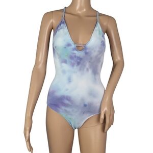 Free People Intimately Seamless Ribbed Cami Bodysuit Purple Blue Neon Women’s